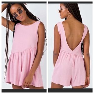 Princess Polly the Alder pink romper jumpsuit with pockets